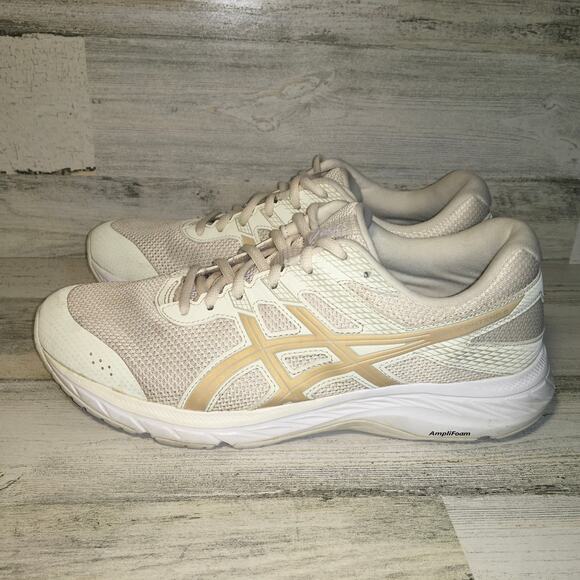 ASICS Gel Contend 6 Running Sneaker Womens 10.5 Birch Champagne Shoe Athletic - Picture 2 of 8